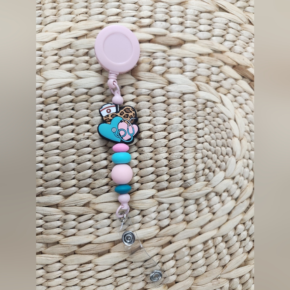 Pink and Blue Badge Reel